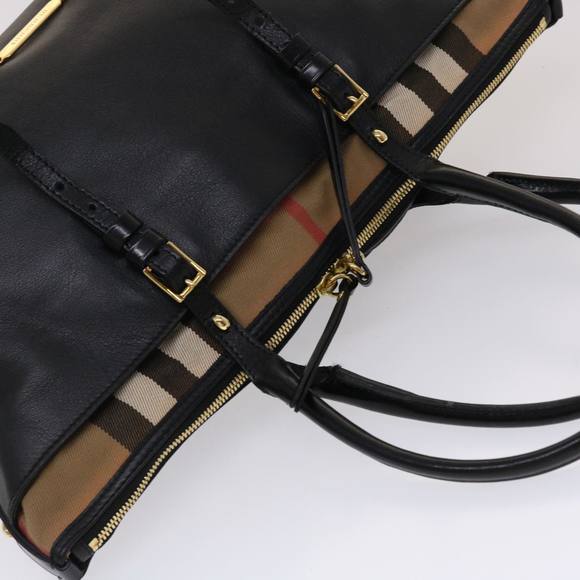 BURBERRY Shoulder Bag Leather Black Auth bs6525 - Picture 6 of 16